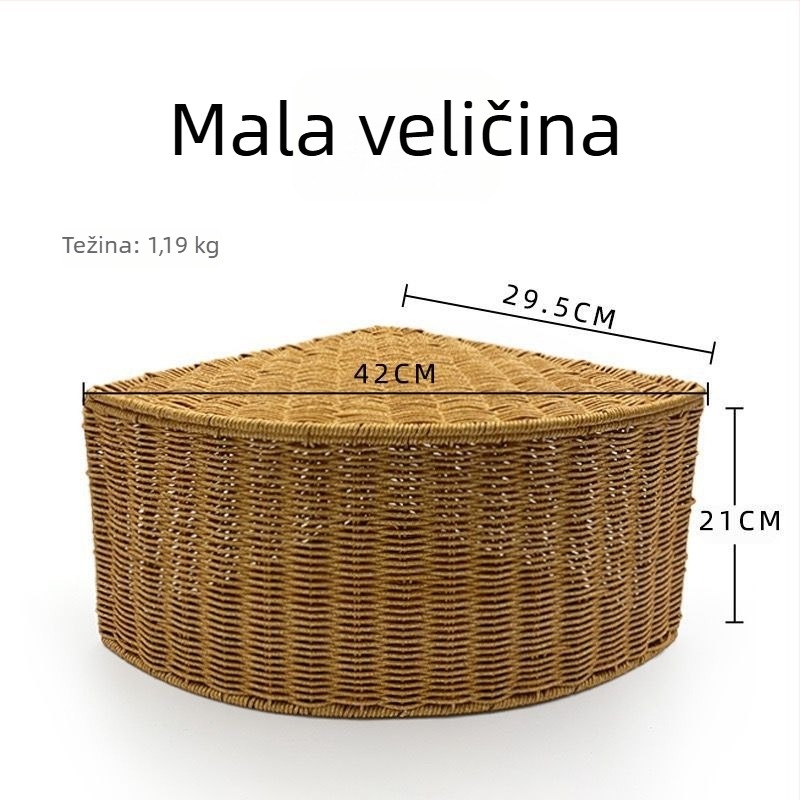 Novi koš za skladištenje od imitacije ratana, u obliku fanova, za kut garderobe, zidna montaža, organizacija igračaka i sitnica