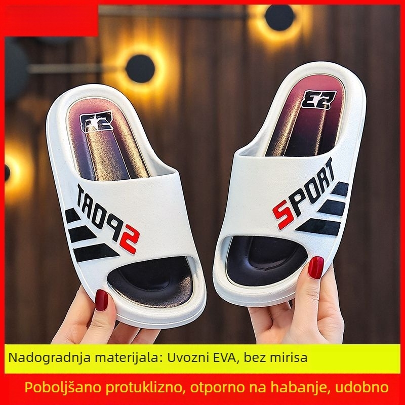 Muške ljetne kućne papuče s protukliznom sole, za unutarnju i vanjsku upotrebu, za tinejdžere i djecu