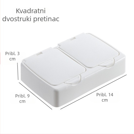 Mini kutija za stolno spremanje s poklopcem i pop-up otvaranjem, plastični organizator otporan na prašinu za pamuk disk i štapiće