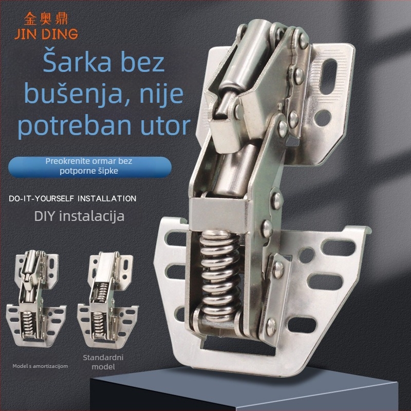 Šarka za strop bez kanala, sklopna vrata ormara s oprugom