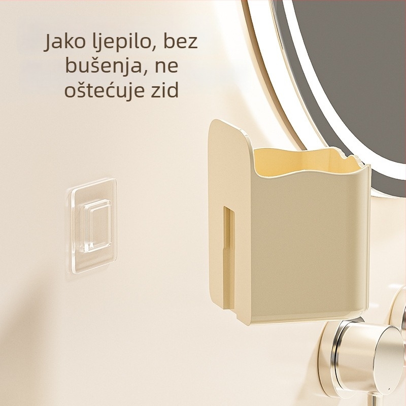Zidni kupaonski organizator za kozmetiku, četkice za zube, pastu za zube i mokre maramice – višenamjenski spremnik za pohranu