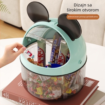 Stolna kutija za pohranu s poklopcem, dizajn cartoon snack; organizator za ured ili dom, koš za papir