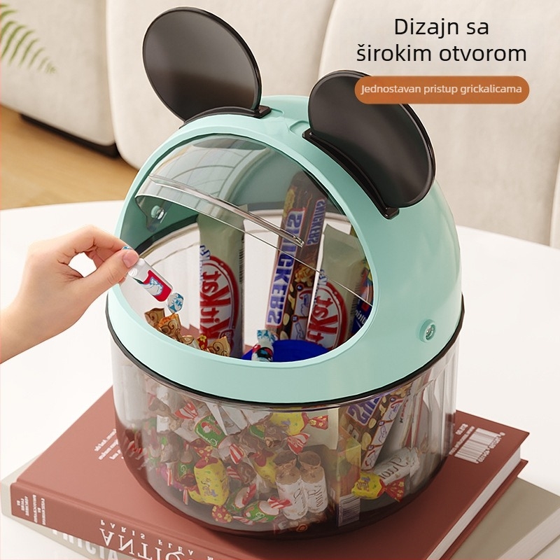 Stolna kutija za pohranu s poklopcem, dizajn cartoon snack; organizator za ured ili dom, koš za papir