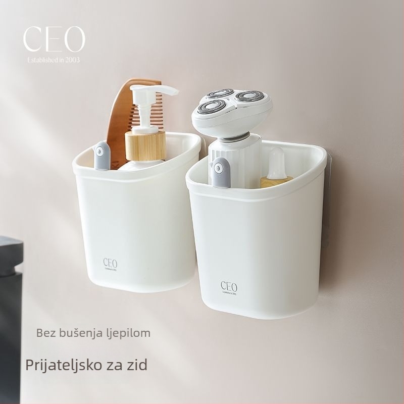 CeO držač za kupaonicu sa usisnom čašom, zidni košaricu za umivaonik, bez bušenja