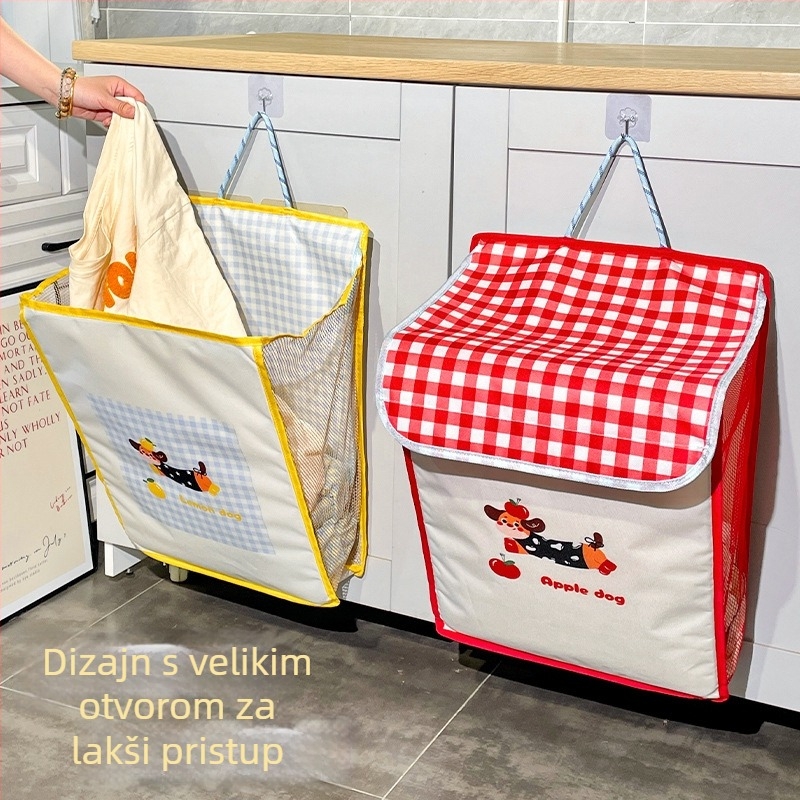 Plastični zidni koš za rublje s perforiranim dizajnom za kupaonicu, sklopivi koš za pohranu