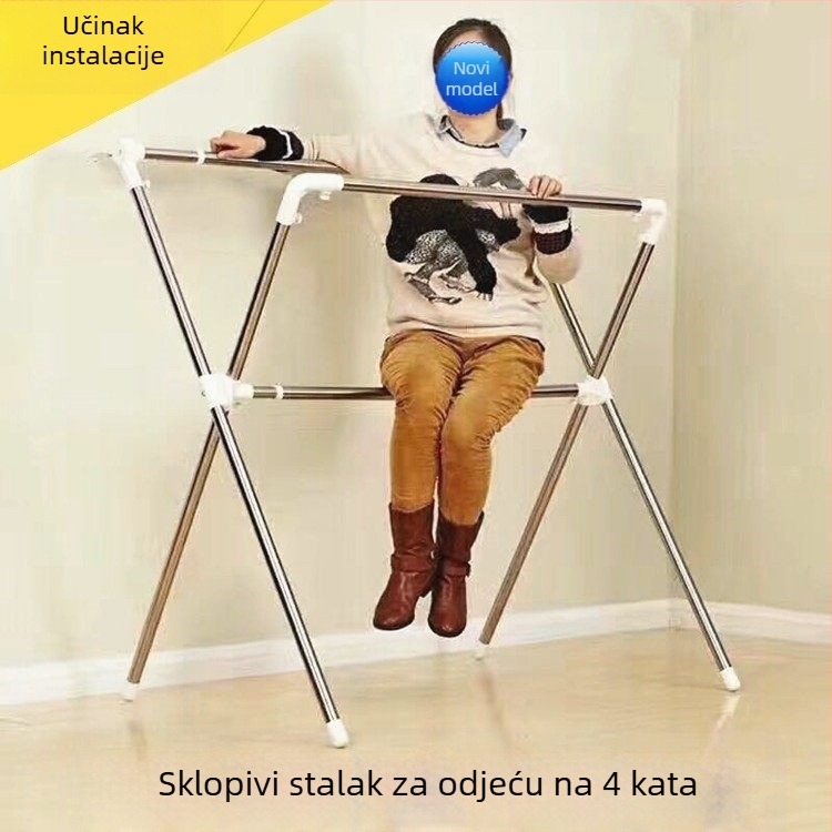 Set montažnih dijelova za police za cipele i sklopive vješalice, s plastičnim podloškama za potporu i spojnim dijelovima