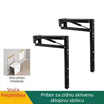 Sklopivi stol za mijenjanje cipela s skrivenim zidnim spojem i dvostrukim tlumenjem