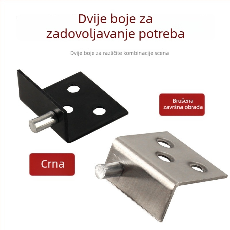 Os šarke ormara, debljina 2 mm, nehrđajući čelik, gornja i donja pivot šarka, rotirajući kutni držač
