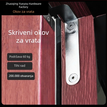 Skrivene unutarnje vrata šarke s vertikalnim i horizontalnim podešavanjem, trodimenzijski podesivi teški šarniri za drvena vrata spavaće sobe.
