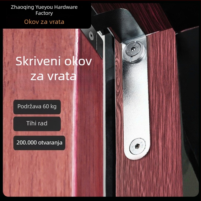 Skrivene unutarnje vrata šarke s vertikalnim i horizontalnim podešavanjem, trodimenzijski podesivi teški šarniri za drvena vrata spavaće sobe.