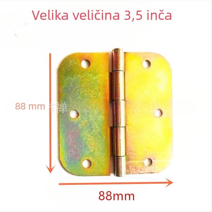 Zaobljena metalna šarka za vrata od plastno-čelične konstrukcije, kupaonska vrata, sklopna šarka s motivom leptira, vintage stil, 3,5 inča
