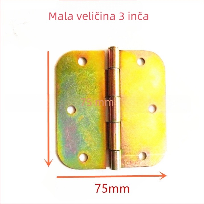 Zaobljena metalna šarka za vrata od plastno-čelične konstrukcije, kupaonska vrata, sklopna šarka s motivom leptira, vintage stil, 3,5 inča