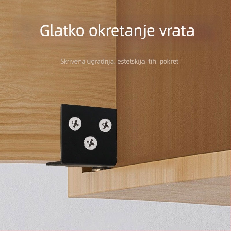 Skrivene šarke od nehrđajućeg čelika za ormarske vrata — gornja i donja osovina