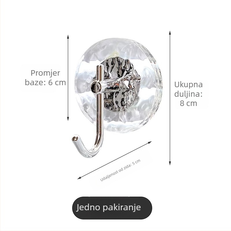 Ljepljivi držači u laganom luksuznom stilu, nosivost do 5 kg, bez bušenja, za kupaonske zidove, iza vrata i površine, bez tragova.