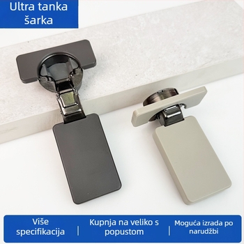 Izuzetno tanka hidraulijska šarka vrata s dvostupanjskim hidrauličnim amortizerom, tih, ravna šarka za drvena vrata debljine 25 mm