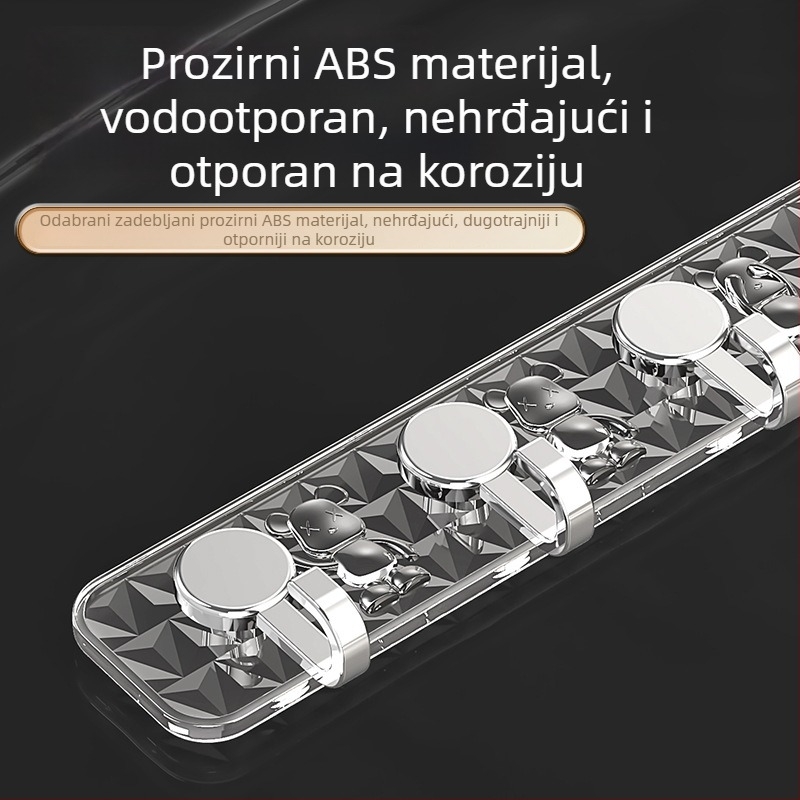 Svijetla luksuzna naljepna kuka za zid, bez bušenja, za kupaonicu i kuhinju, nosivost 5 kg, više kuka, karikaturalni dizajn