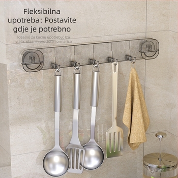 Rotirajuća usisna kuka za vrata kupaonice, bez bušenja, izdržljivo plastično kućište, vodootporna, nosivost do 5 kg
