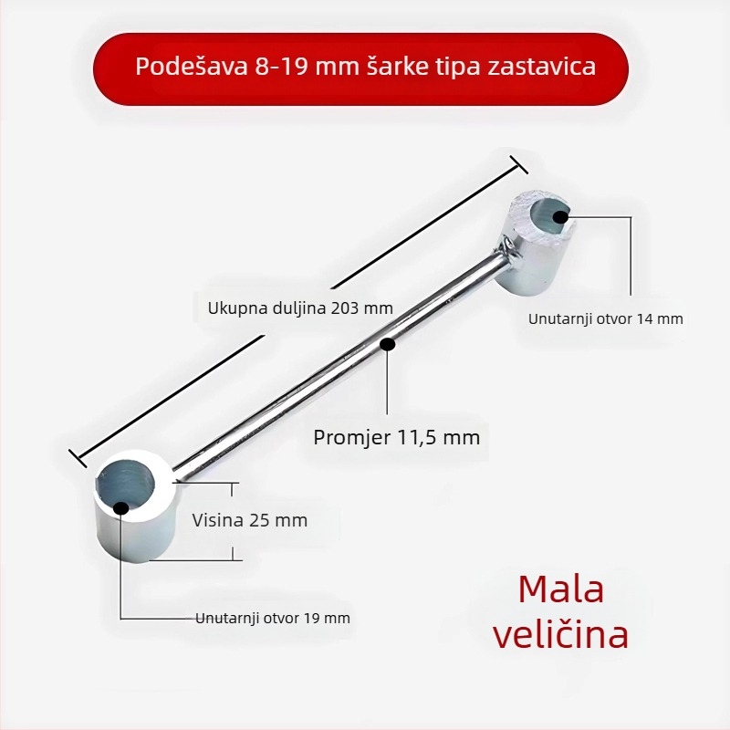 Regulator razmaka šarke, alat za podešavanje šarke u obliku zastave, ključ za podešavanje šarki vrata