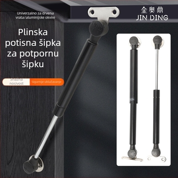 Hidraulična plinska opruga za vrata ormarića s aluminijskim okvirom i staklenim vratima, gornje otvaranje, uski okvir, minimalistički dizajn