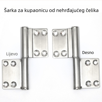 Šarke za WC vrata od nehrđajućeg čelika, uklonjive, starinskog dizajna, zavarenih šarki za sigurnosna vrata