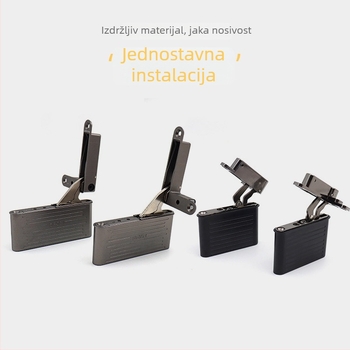 Šarke za vrata ormarića s aluminijskim okvirom i kutijom od cinkovog legura, skriveni Heaven and Earth šarnir, unutarnja umetna kutija, nosivost 25 kg