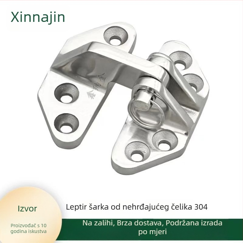 316 nehrđajući čelik, teška leptir pant s mogućnošću otvaranja nagibom, 68×70 mm, za brodske i RV opremu, otporna na koroziju
