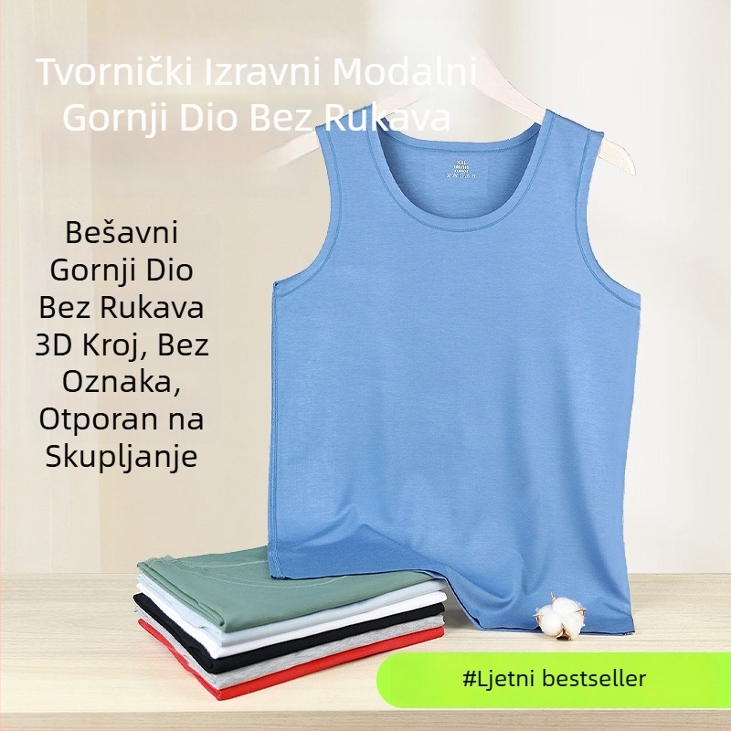 Muški sportski potkošuljak bez rukava, lagan, prozračan, brzo se suši, modal