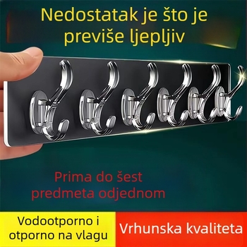 Bez bušenja – ljepilni set kukica, jaki zidni kuki za vrata, kuhinju i kupaonicu, moderan kristalni dizajn
