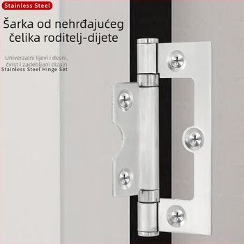 3-inčni nehrđajući čelični šarke za ormarić vrata, drvena vrata i prozore, bez utora, sklopni ležaj šarke, dodatna oprema za vrata