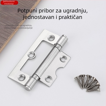 3-inčni nehrđajući čelični šarke za ormarić vrata, drvena vrata i prozore, bez utora, sklopni ležaj šarke, dodatna oprema za vrata
