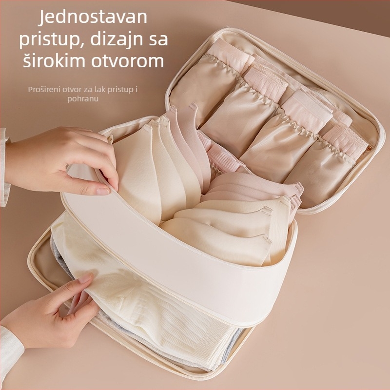 Ženski putni organizator donjeg rublja, velika kapaciteta, za grudnjake, donje rublje i čarape, prijenosna torba za skladištenje odjeće