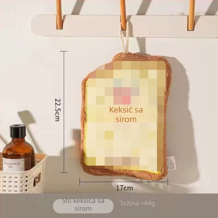 Slatki viseći ručnik za ruke, upijajući, debeli ručnik s crtanim uzorkom za kupaonicu i kuhinju
