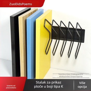 Stalak za uzorkovanje ploča za garderobu i ormar, zidni nosač ploča za boje pločice s marmornim aluminijskim pločicama, showroom, moderan minimalistički stil