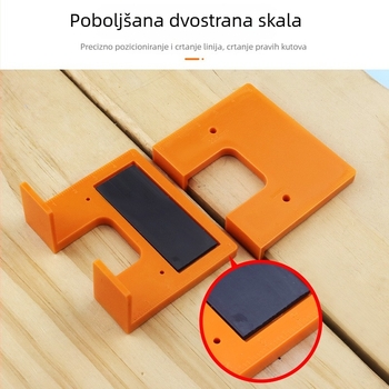 Poziciona pločica za ugradnju šarki ormara, magnetsko držanje, 2 mm jaz između vrata, alat za brzo postavljanje šarki