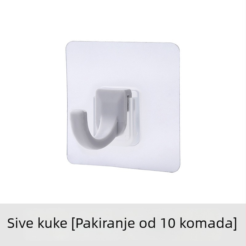 Moni PVC ljepljivi kukica za kućnu upotrebu, snažan kuka za vrata bez bušenja, bez tragova na odjeći
