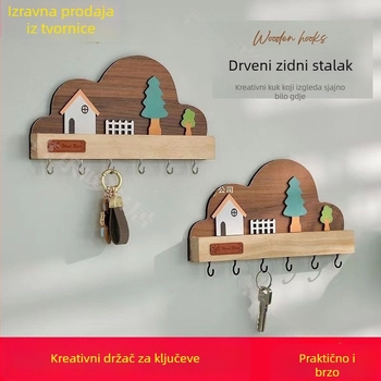 Drveni zidni držač ključeva za ulazni hodnik – simpatična i kreativna dekoracija