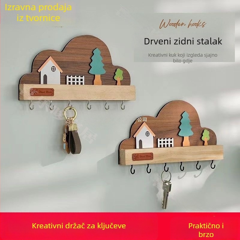 Drveni zidni držač ključeva za ulazni hodnik – simpatična i kreativna dekoracija