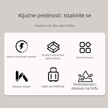 Sklopivi držač za odjeću iza vrata, zidni bez bušenja, nevidljivi putni vješalica za studentske domove