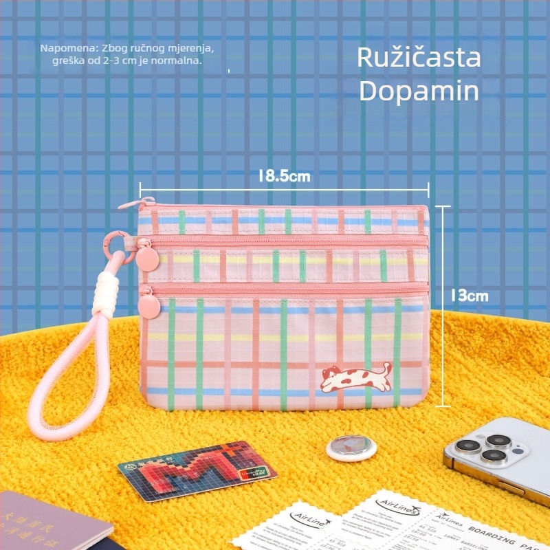 Organizator dokumenata s antifurt zaštitom za putovnicu, džep za boarding pass, novčanik za kovanice i kartice, vodootporan poliesterski materijal