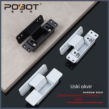 PBT-114 2D podesiva šarka za aluminijsko-drevna vrata s aluminijskim okvirom, cinkova zlitina, premaz u spreju