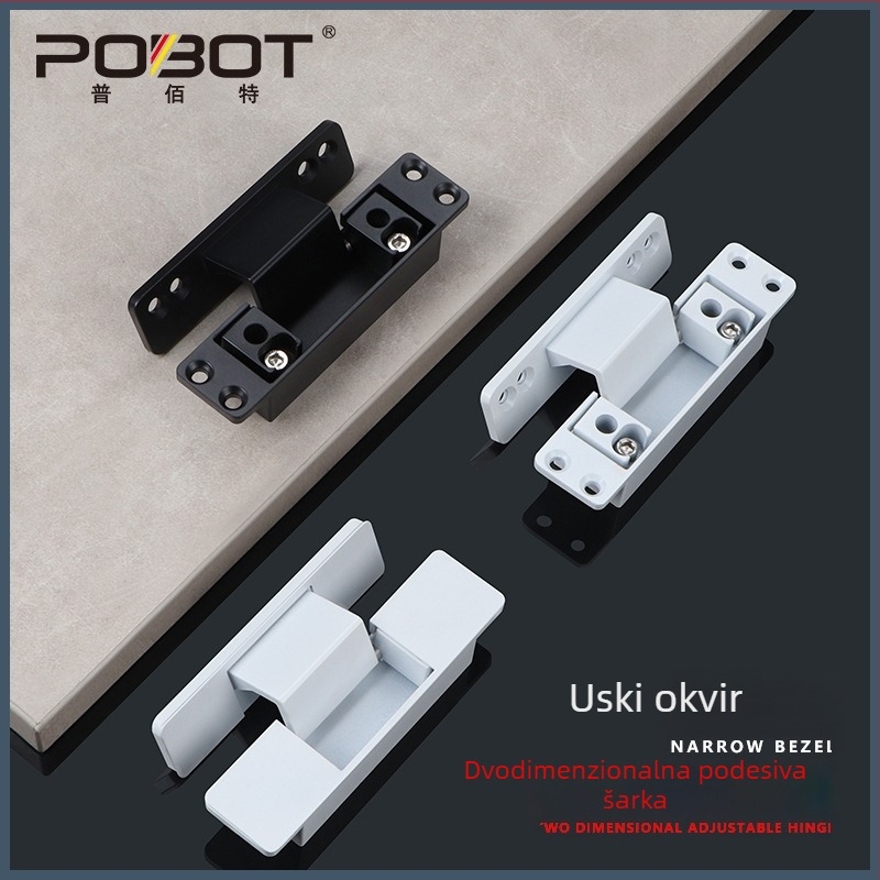PBT-114 2D podesiva šarka za aluminijsko-drevna vrata s aluminijskim okvirom, cinkova zlitina, premaz u spreju