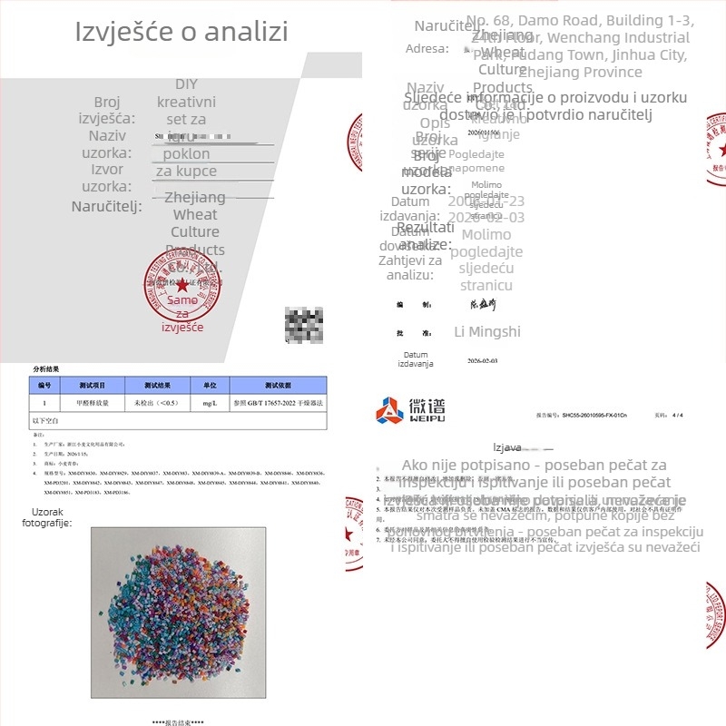 Novi DIY šareni set za umjetnost od perlica za igru s vrećicom za pohranu, komplet materijala za ručnu izradu i potpuni skup alata