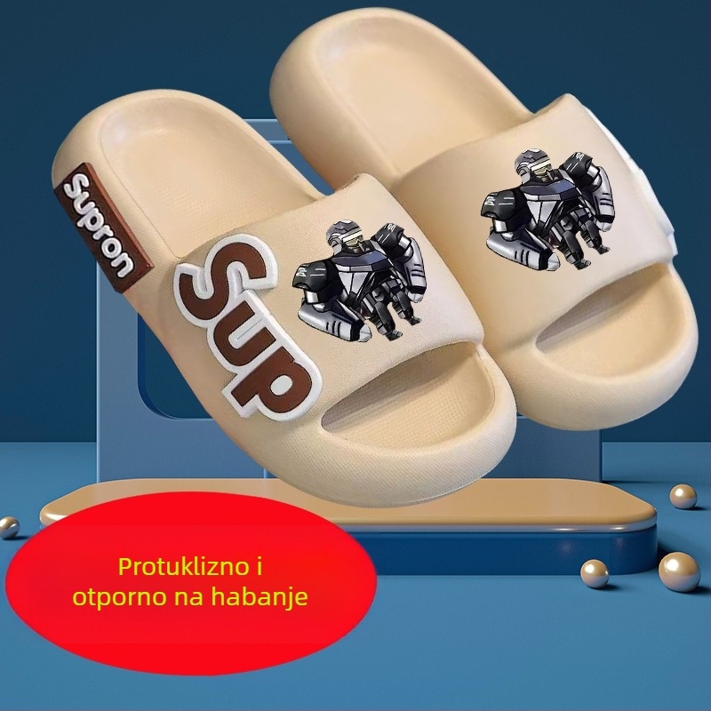 Dječje EVA sandale za unutarnju upotrebu, protuklizne, dišuće, brzo sušeće, uzorak životinja, unisex, ljeto