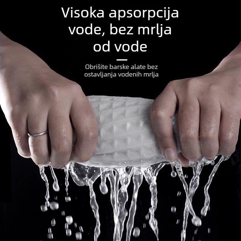 Kuhinjska krpa od mikrovlakana, debela, upija, bez vlakana, s waflov uzorkom, za kućnu upotrebu