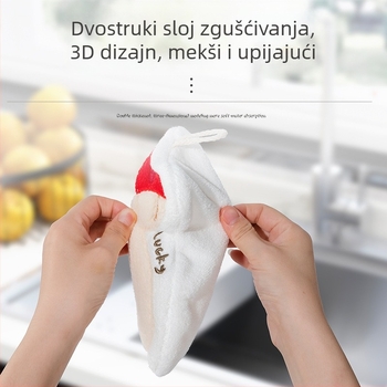 Viseći pliš krpa za ruke, upijajuća i debela, za kupaonicu i kuhinju