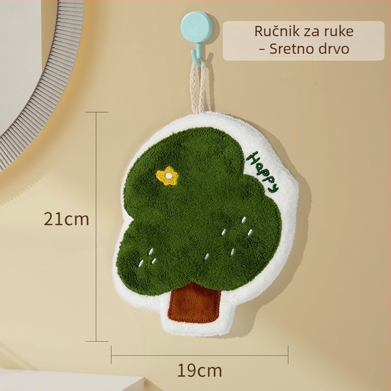 Viseći pliš krpa za ruke, upijajuća i debela, za kupaonicu i kuhinju