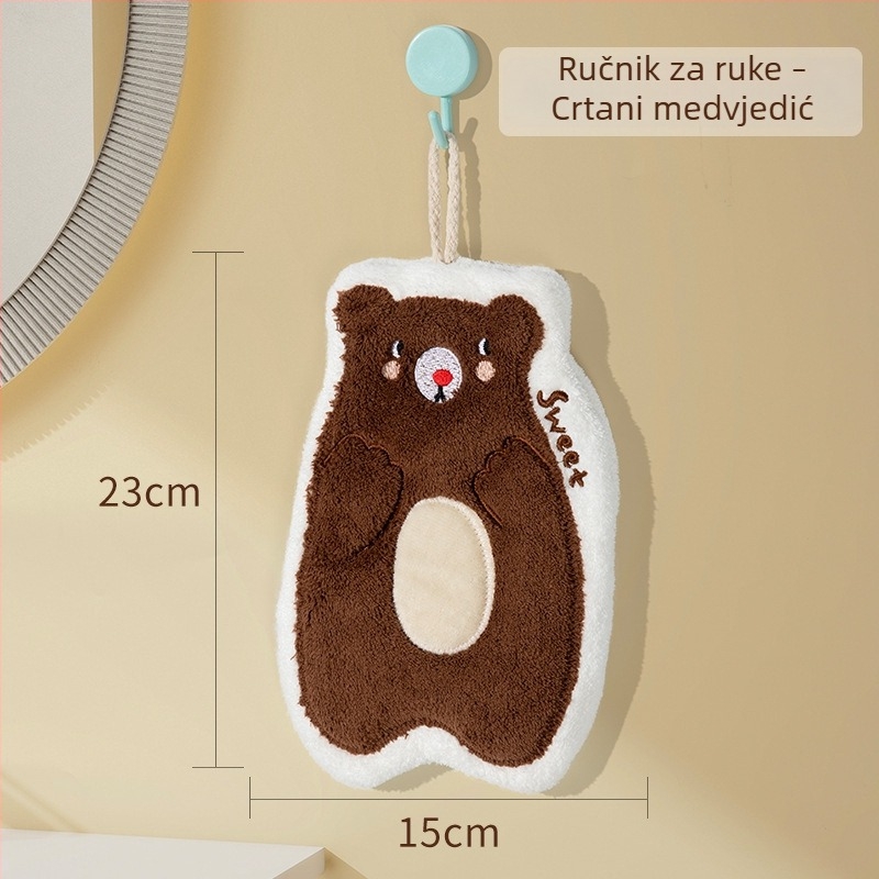 Viseći pliš krpa za ruke, upijajuća i debela, za kupaonicu i kuhinju