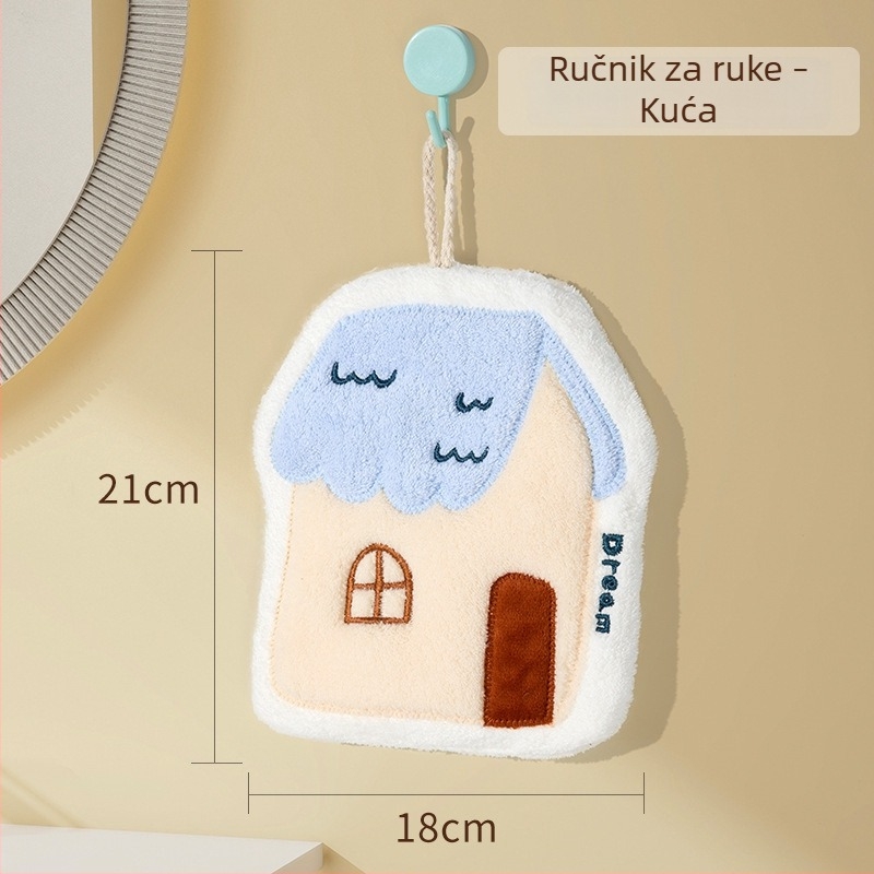 Viseći pliš krpa za ruke, upijajuća i debela, za kupaonicu i kuhinju