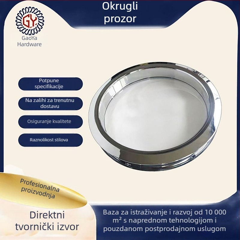 Kružni prozor za garažna vrata, dodaci za klizna vrata, mali prozor, europski moderni minimalistički stil, ABS materijal