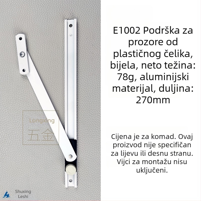 Bijeli aluminijski prozor nosač s gornjom jednostrukom podrškom